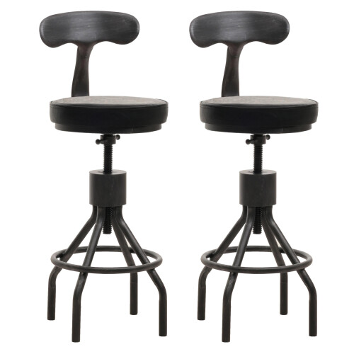 Lot de 2 tabourets de bar MCW-N22