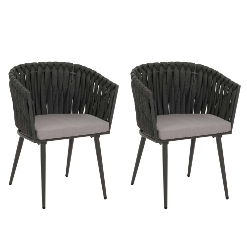 Chaise de jardin MCW-N38 (lot de 2)