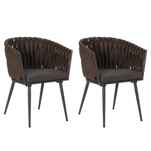 Chaise de jardin MCW-N38 (lot de 2)