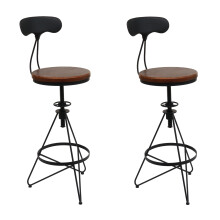 Tabouret de bar MCW-N18 (lot de 2)