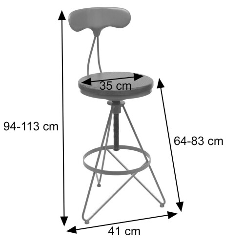 Tabouret de bar MCW-N18 (lot de 2) 1