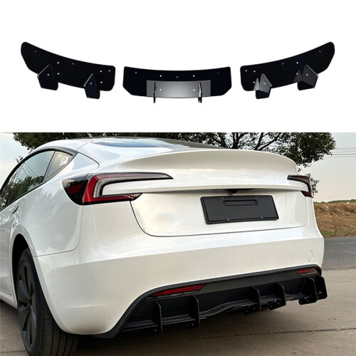 Auto Achterbumper Diffuser Spoiler Lip voor  Model 3 2023+ Auto Styling Accessoires 2
