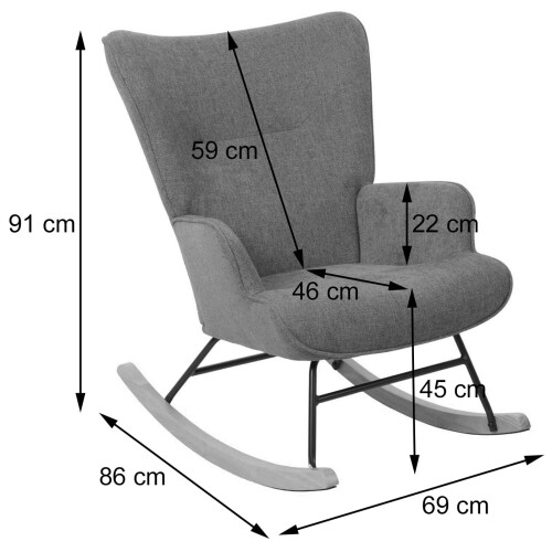 Chaise à bascule MCW-N14 2