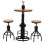 Set table de bar + 2x tabourets de bar MCW-N17 2
