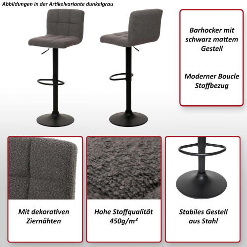 Tabourets de bar MCW-G87 (lot de 2) 2