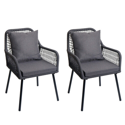 Chaise de jardin MCW-O12 (lot de 2)