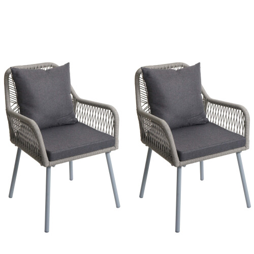 Chaise de jardin MCW-O12 (lot de 2)