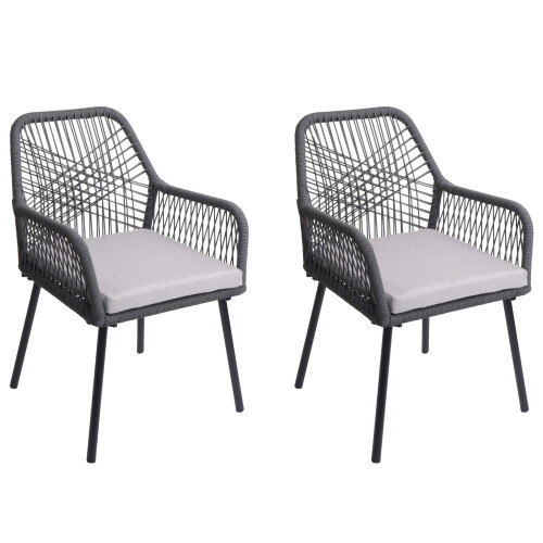 Chaise de jardin MCW-O12 (lot de 2)
