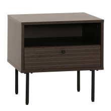 Nachttisch MCW-N78, Nachtschrank, Schublade, skandinavischer Stil Metall Holz Melamin MVG 50x40x50cm