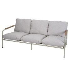 Aluminium-Gartenbank MCW-O11, Outdoor 3-Sitzer Sitzbank Sofa, Olefin Stoff (205 g/m²) 184cm