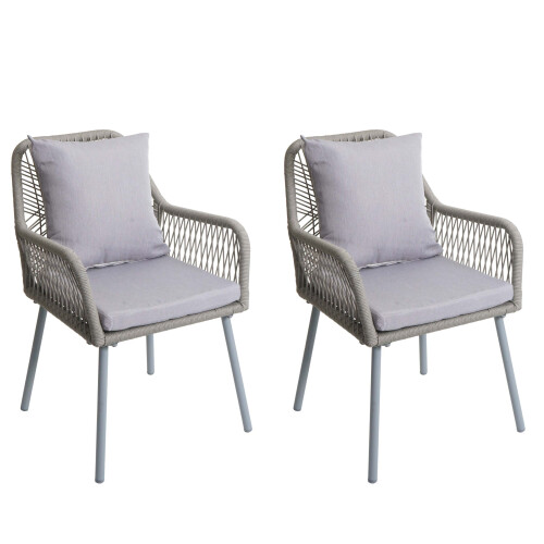 Chaise de jardin MCW-O12 (lot de 2)