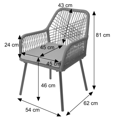 Chaise de jardin MCW-O12 (lot de 2) 2