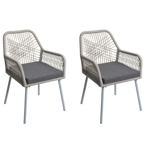 Chaise de jardin MCW-O12 (lot de 2)