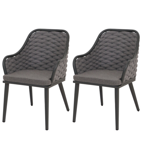 Chaise de jardin MCW-O16 (lot de 2)