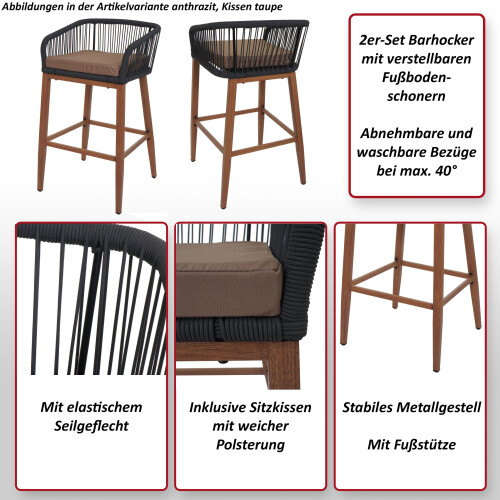 Tabouret de bar MCW-O22 (lot de 2) 1
