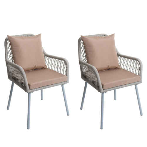Chaise de jardin MCW-O12 (lot de 2)