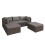 Poly-Rattan Garnitur MCW-O46, Balkon-/Garten-/Lounge-Set Sofa Sitzgruppe 1