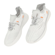Herren atmungsaktive Mesh-Sportschuhe Größe 44, Weiche Sohle, Leicht White