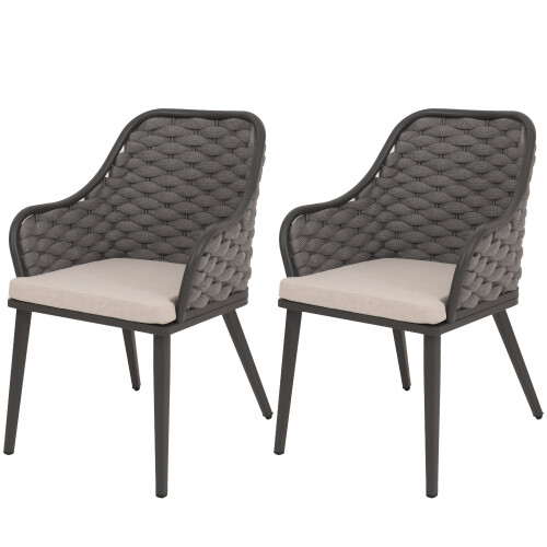Chaise de jardin MCW-O16 (lot de 2)