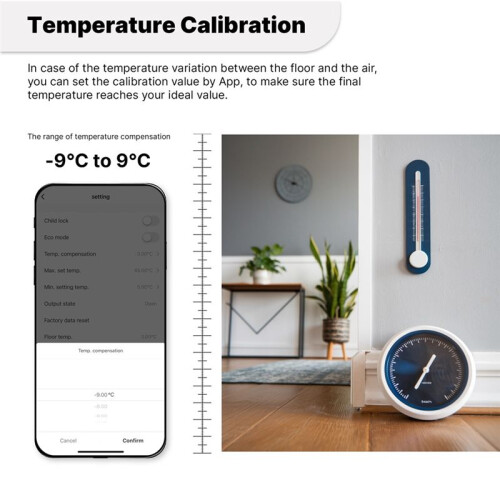 Tuya WiFi Matter Thermostat Boiler Heating Temperature Controller Support APP Remote Control Alexa Voice Control White 2