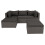 Poly-Rattan Garnitur MCW-O46, Balkon-/Garten-/Lounge-Set Sofa Sitzgruppe 6