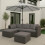 Poly-Rattan Garnitur MCW-O46, Balkon-/Garten-/Lounge-Set Sofa Sitzgruppe 2