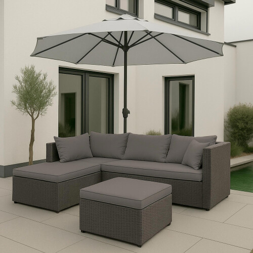 Poly-Rattan Garnitur MCW-O46, Balkon-/Garten-/Lounge-Set Sofa Sitzgruppe 1