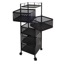 Rollregal MCW-N52, Rollwagen Multifunktionsregal Aufbewahrung Küche, rollbar Körbe schwenkbar Eisen 94x30x30cm