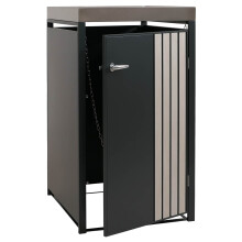 1er-Mülltonnenverkleidung MCW-O67, Mülltonnenbox mit Pflanzkasten, Metall 125x68x84cm 35kg