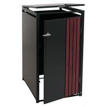 1er-Mülltonnenverkleidung MCW-O67, Mülltonnenbox mit Deckel, Metall 122x68x84cm 35kg