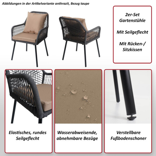 Chaise de jardin MCW-O12 (lot de 2) 1