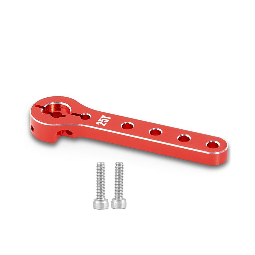 Metal 25T Steering Arm Servo Horn For 1/10 Rc Crawler Axial Scx10 Trx4 -6 Parts Red 6033772675705