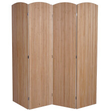 Bambus Paravent MCW-O30, Raumteiler Trennwand Sichtschutz, zusammenklappbar 4 Paneele 170x162cm