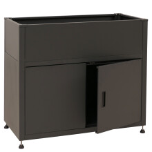 Hochbeet MCW-O85, Metallhochbeet Blumenkasten Pflanzkübel Stauraum, Metall 33kg 91x101x51cm