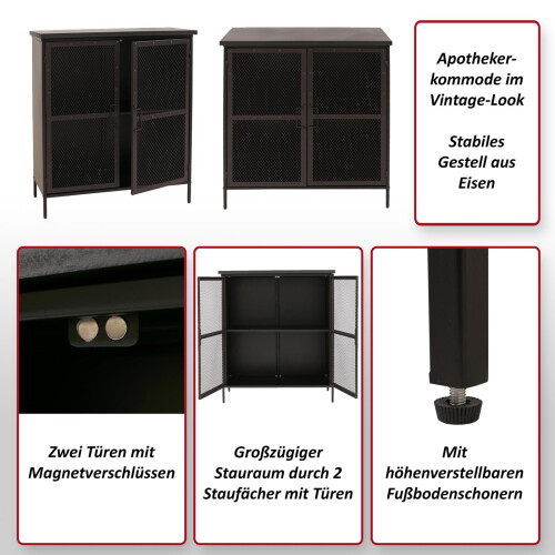 Commode de pharmacien MCW-O79 2