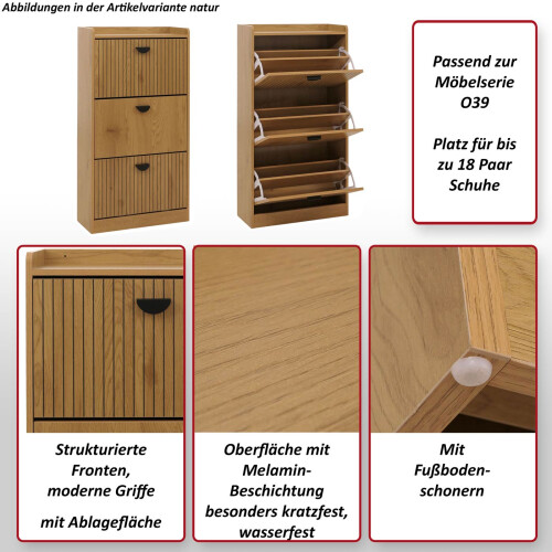 Armoire à chaussures MCW-O39 3 portes 2