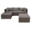 Poly-Rattan Garnitur MCW-O46, Balkon-/Garten-/Lounge-Set Sofa Sitzgruppe 7