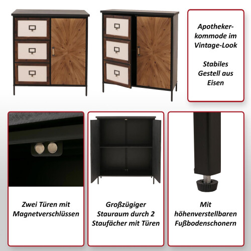 Commode de pharmacien MCW-O79 2