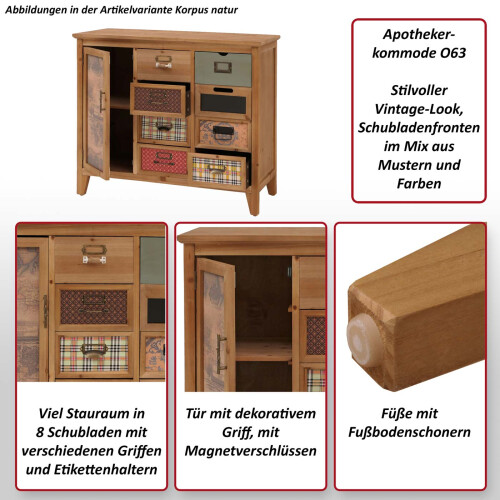 Commode de pharmacien MCW-O63 2