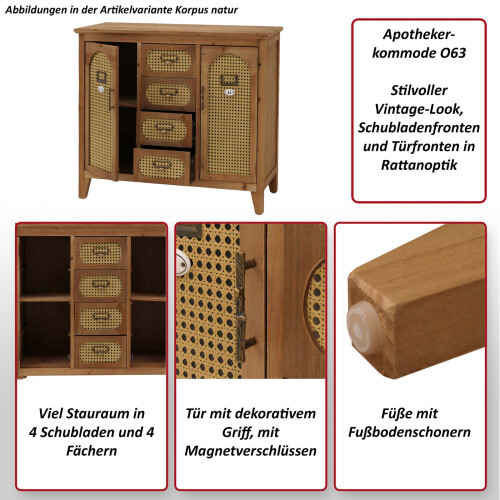 Commode de pharmacien MCW-O63 2