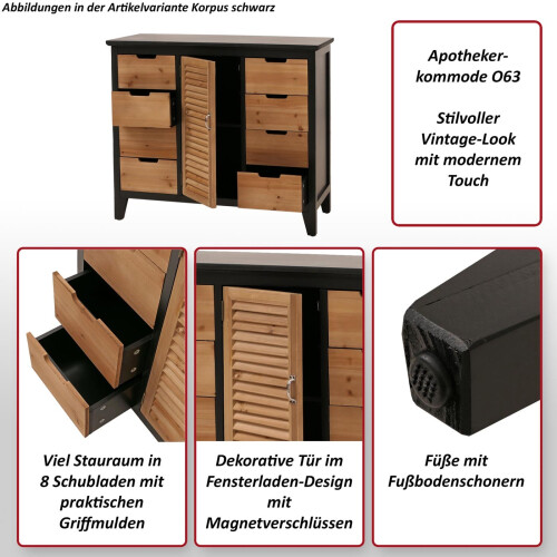 Commode de pharmacien MCW-O63 2