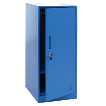 Armadietto MCW-P63, con serratura, armadio ufficio faldoni documenti, con appendiabiti, 90x38x45cm, acciaio ~ blu