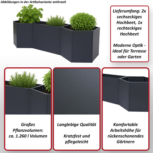 Jardinière sur pied surélevée MCW-P64 2