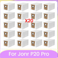 Bolsa de Polvo de Repuesto para Aspiradora Robot JONR P20 PRO, Bolsas de Recolección de Polvo No Tejidas, 20 Piezas