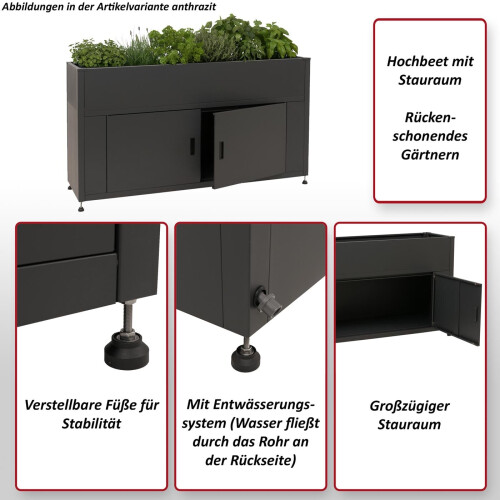 Jardinière sur pied surélevée MCW-O85 2