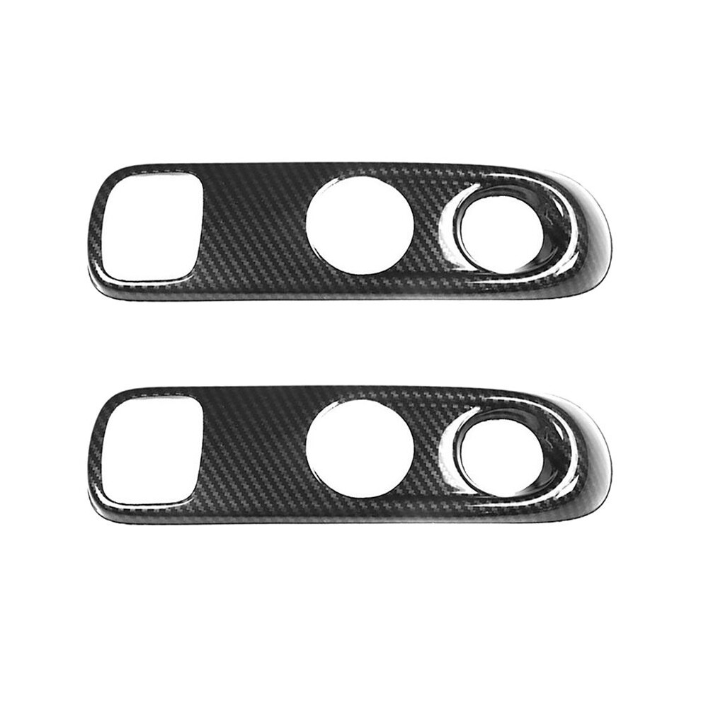 2X Carbon Fiber Gear Shift Knob Panel Frame Cover Trim For - 451 Fortwo Car Interior Styling 6032838459280