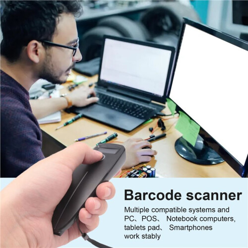 -Barcodescanner, Kabellos, , Tragbar, 1D, 2D, QR, Barcode 1
