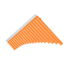 18-Pipe G-G3 ABS Pan Flute C Key with Carry Bag, Blue/Orange/Pink/Yellow