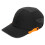 Bump Hat 030 Einheitsgröße Schwarz mit orangefarbener Kante Spitzkappe 2