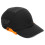 Bump Hat 030 Einheitsgröße Schwarz mit orangefarbener Kante Spitzkappe 15
